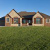 Suburban home under blue sky