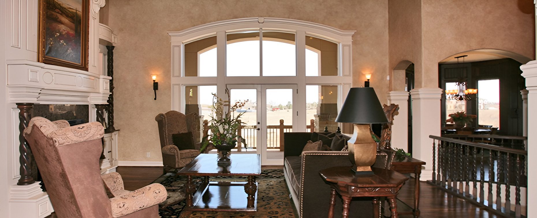 Cozy seating area in luxurious home
